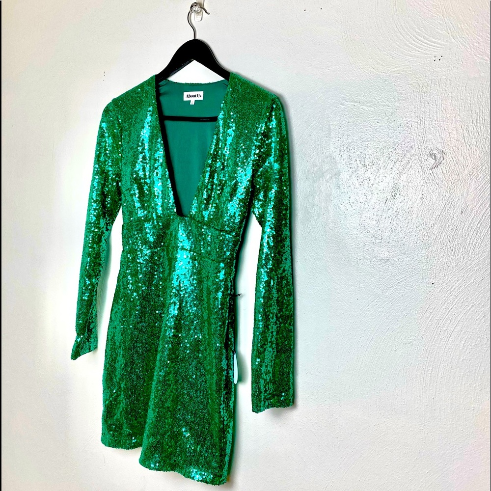 Nwt Sequin/Sparkling/Shimmering Mini Evening Dres… - image 2